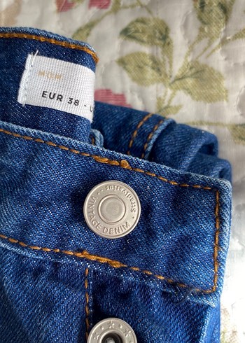 Lacivert Bol Kesim Midi Kot Pantolon - Görsel 6