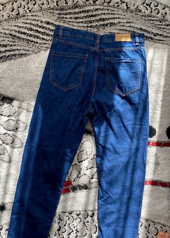 Lacivert Bol Kesim Midi Kot Pantolon - Görsel 3