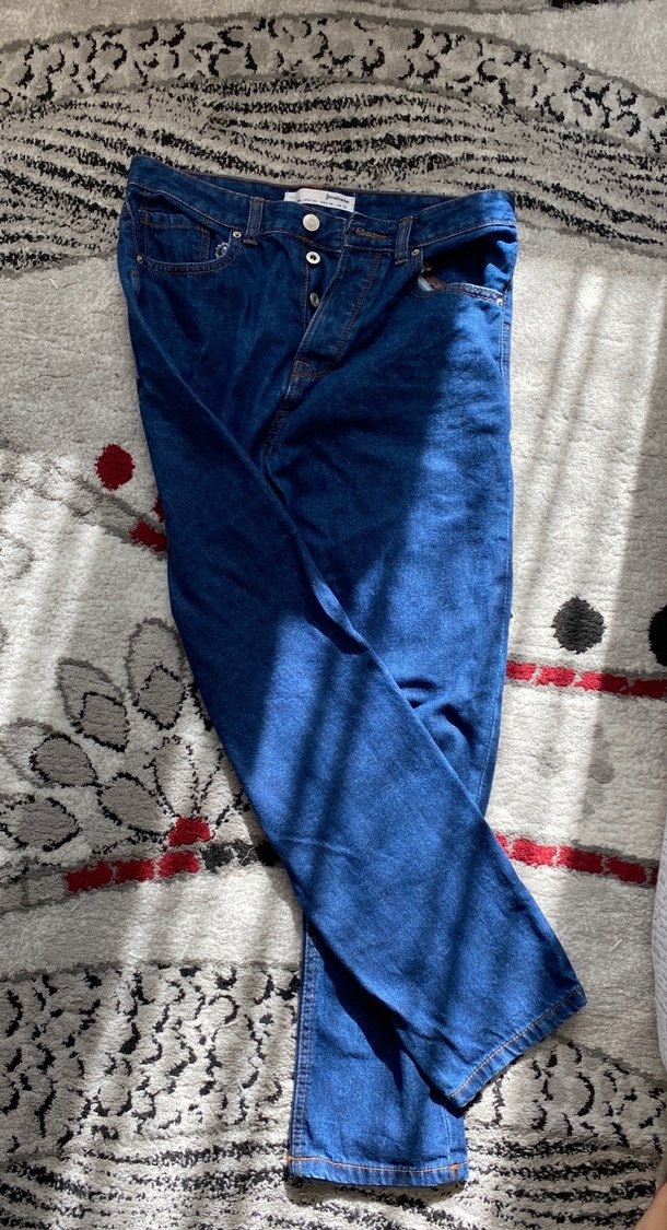 Lacivert Bol Kesim Midi Kot Pantolon - Görsel 5