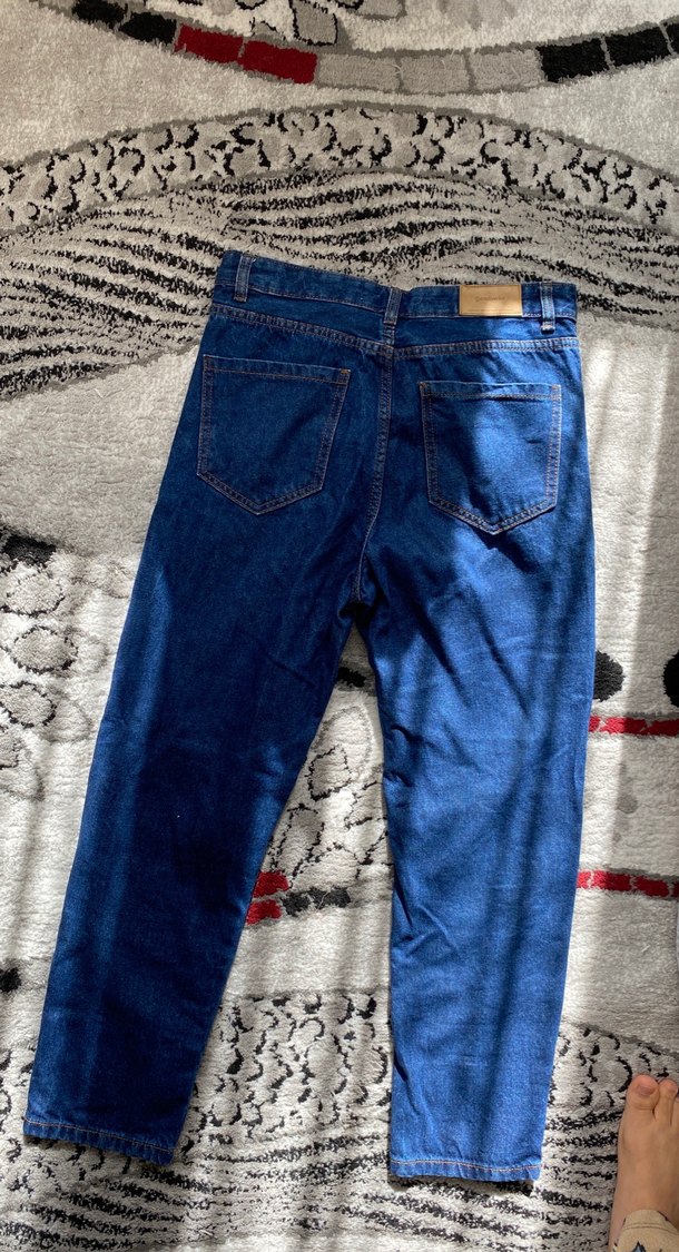 Lacivert Bol Kesim Midi Kot Pantolon - Görsel 3