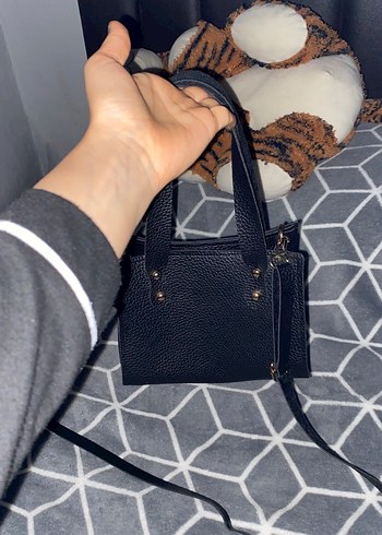 Siyah Deri Kadın Omuz Çantası - Görsel 2