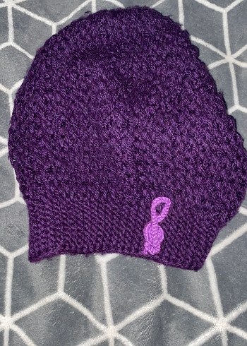 Mor Kadın Örgü Bere - Görsel 3
