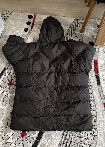 Siyah Kapüşonlu Uzun Kadın Kışlık Mont - Görsel 3