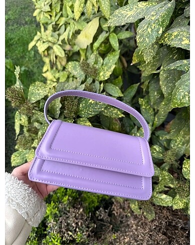 Lila Renk Şık Mini Omuz ve El Çantası ? Uzun Askılı