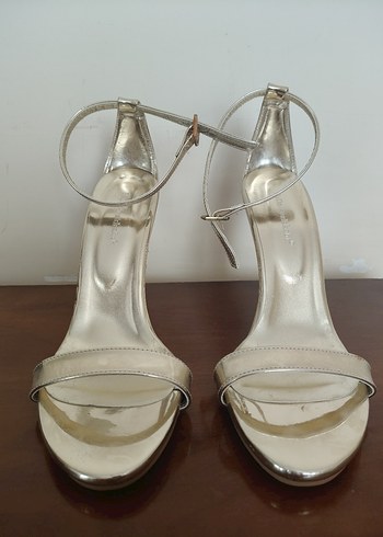 Bej Stiletto Topuklu Kadın Akşam Ayakkası - Görsel 4