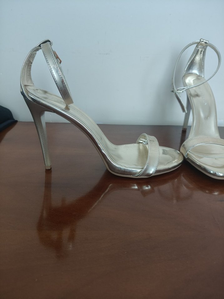 Bej Stiletto Topuklu Kadın Akşam Ayakkası - Görsel 3