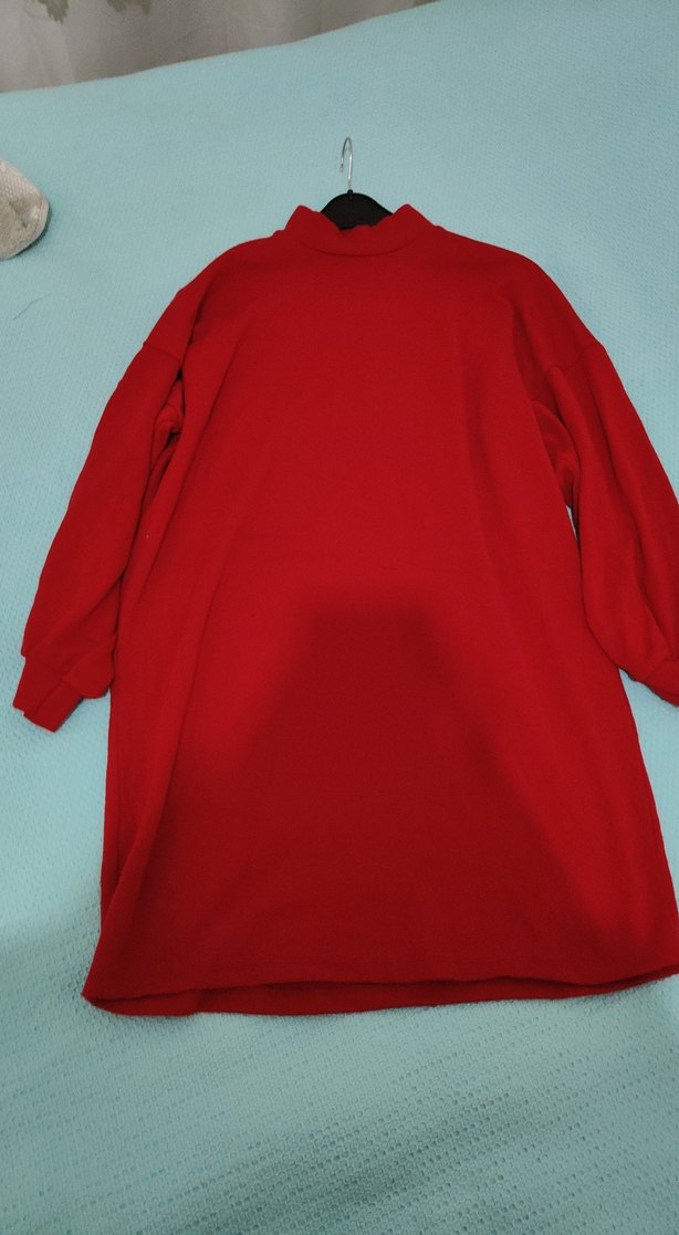 Kadın Kırmızı Uzun Kollu Sweatshirt - Görsel 2