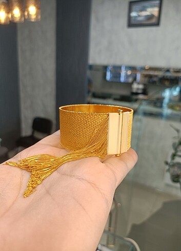 Gümüş üzeri altın kaplama kelepçe 58 Gr 
