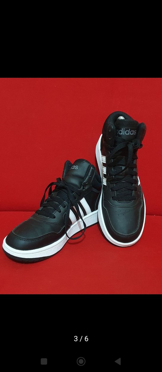 Adidas Siyah Beyaz Çizgili kadın Spor Ayakkabı - Görsel 3