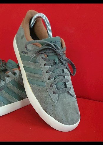 42.5 Adidas Gri Süet Düz Taban Erkek Spor Ayakkabı - Görsel 2