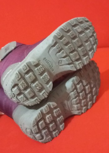 Mor ve Gri Kız Çocuk Botu Velcro Bantlı - Görsel 5