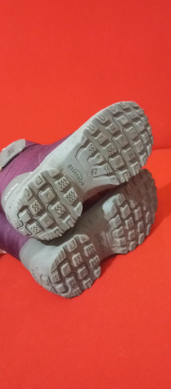 Mor ve Gri Kız Çocuk Botu Velcro Bantlı - Görsel 5