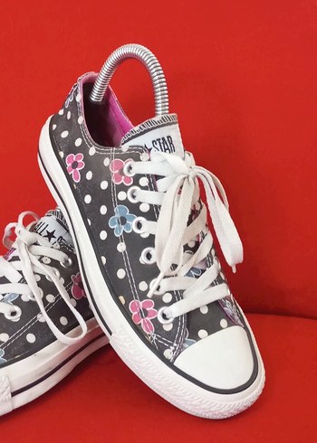 Çiçek Desenli Renkli Kadın Spor Ayakkabı - Görsel 2