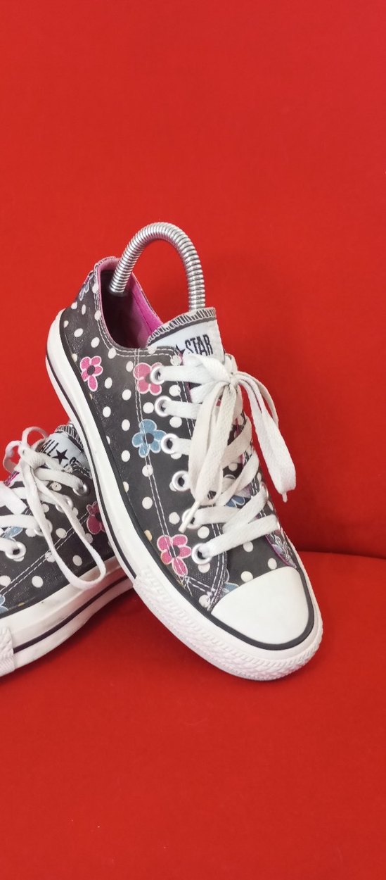 Çiçek Desenli Renkli Kadın Spor Ayakkabı - Görsel 2