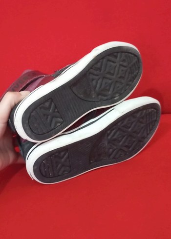 Converse Koyu Kırmızı Erkek Çocuk Bağcıklı Sneaker - Görsel 4