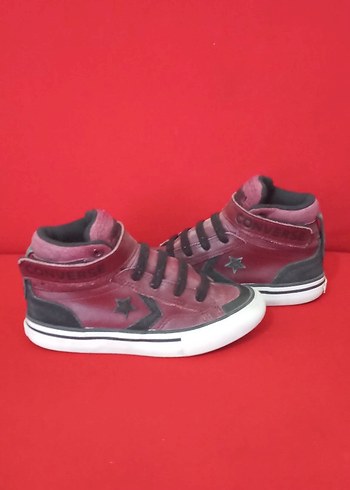 Converse Koyu Kırmızı Erkek Çocuk Bağcıklı Sneaker - Görsel 3