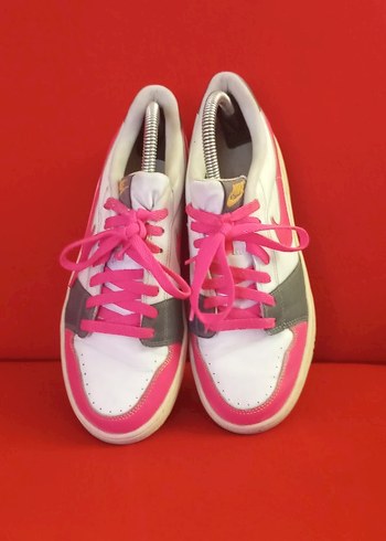 Pembe Bağcıklı Nike Kadın Spor Ayakkabı - Görsel 2