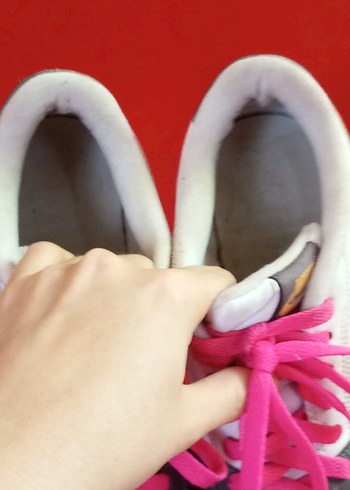 Pembe Bağcıklı Nike Kadın Spor Ayakkabı - Görsel 4