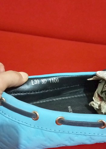 Mavi Beyaz erkek Loafer Ayakkabı - Görsel 3