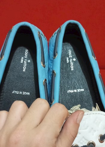 Mavi Beyaz erkek Loafer Ayakkabı - Görsel 4