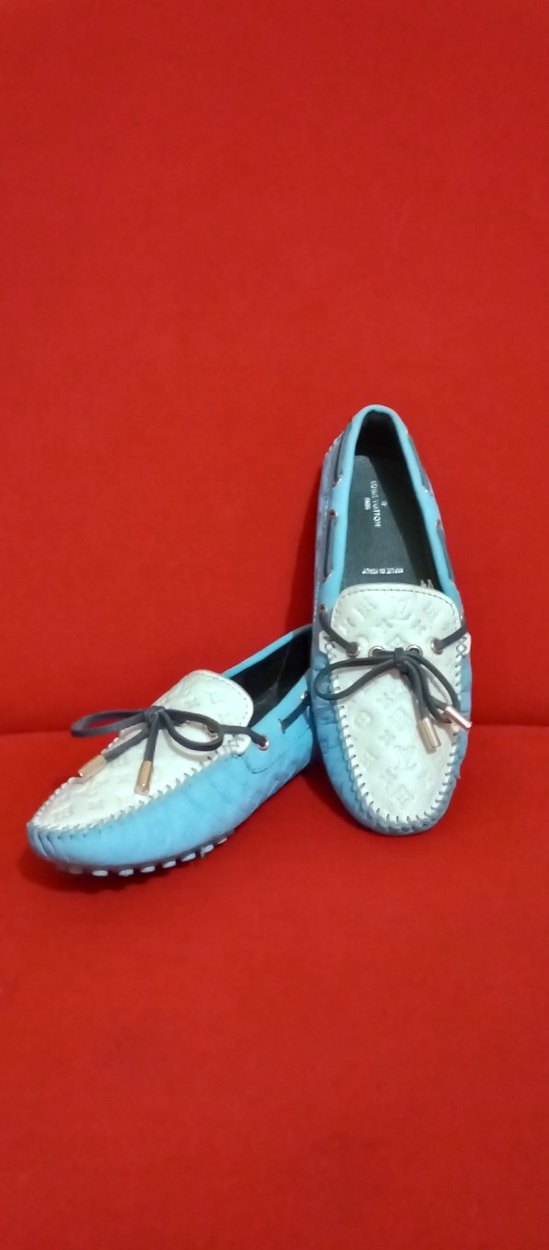 Mavi Beyaz erkek Loafer Ayakkabı - Görsel 2
