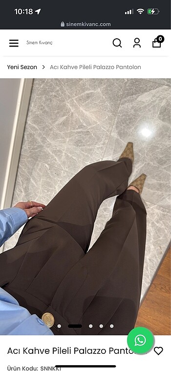 Zara Acı kahve palazzo pantolon
