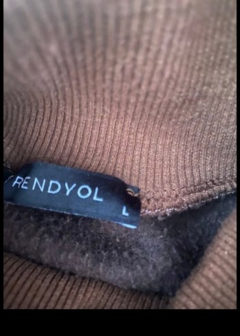 Kahverengi Yüksek Yakalı Kadın Sweatshirt - Görsel 2