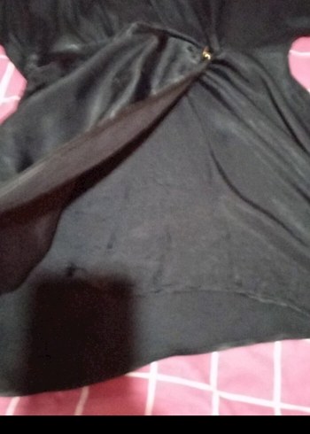 Siyah Uzun Kollu Gevşek Kesim Gotik Kadın Elbise - Görsel 2