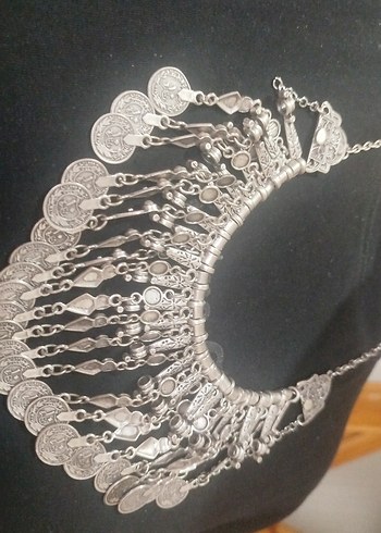 Uzun Zincir Detaylı Bohem Kolye - Görsel 4