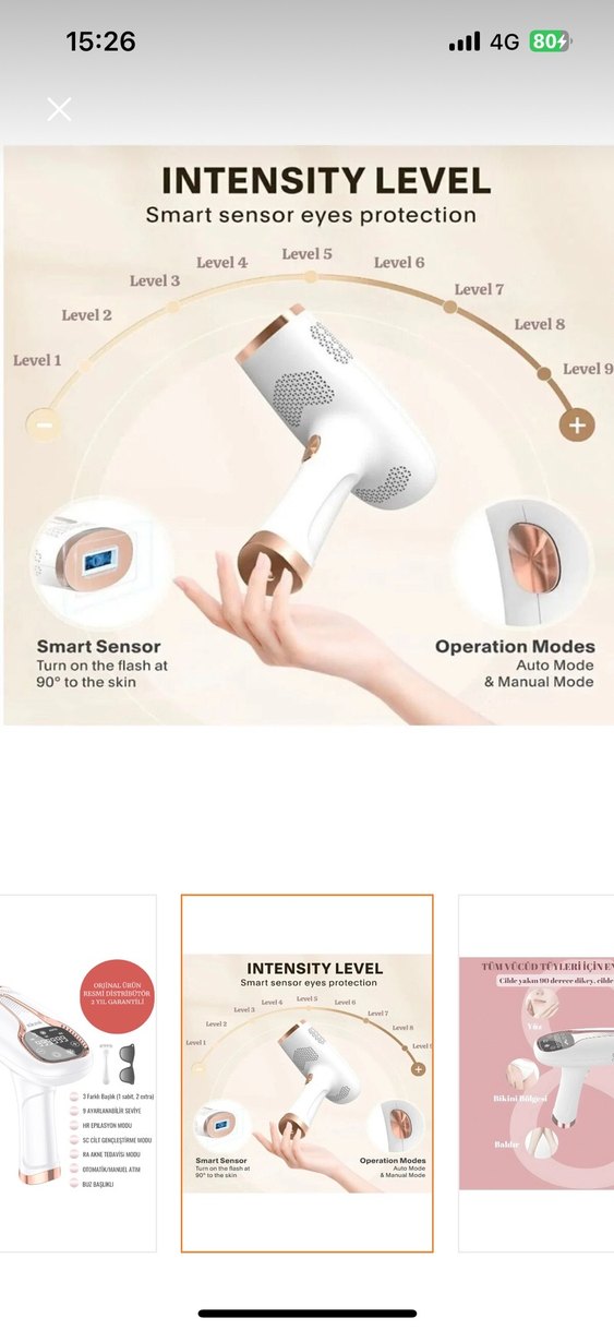 Beyaz Lazer Epilasyon Cihazı 9 Ayarlı Buz Başlıklı - Görsel 2