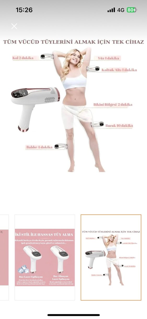 Beyaz Lazer Epilasyon Cihazı 9 Ayarlı Buz Başlıklı - Görsel 5