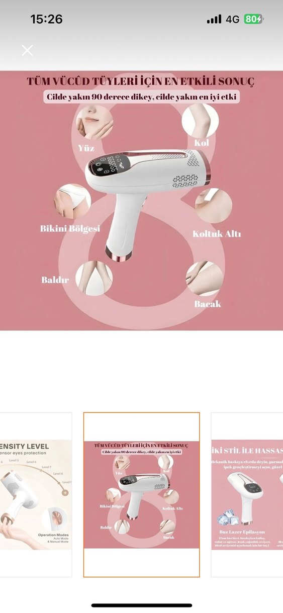 Beyaz Lazer Epilasyon Cihazı 9 Ayarlı Buz Başlıklı - Görsel 3