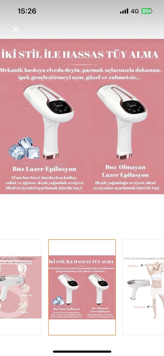 Beyaz Lazer Epilasyon Cihazı 9 Ayarlı Buz Başlıklı - Görsel 4