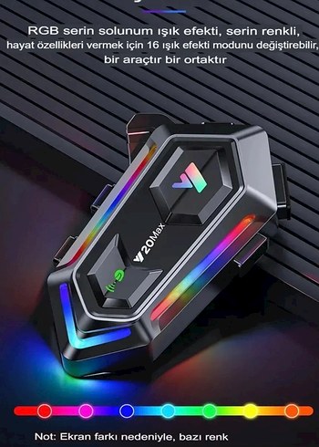 Çift Vizörlü Siyah Tam Kapalı Motosiklet Kask, Işıklı İnterkom - Görsel 3