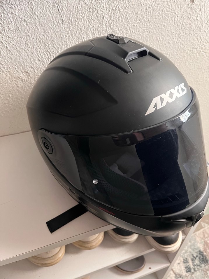 Çift Vizörlü Siyah Tam Kapalı Motosiklet Kask, Işıklı İnterkom - Görsel 5