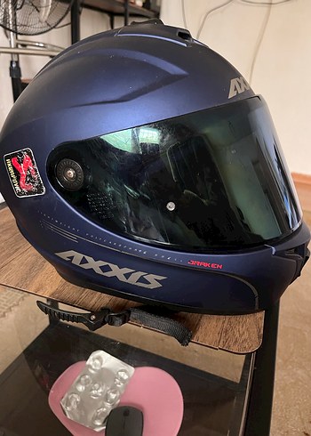 Axxis Draken Solid Matt Blue XXL ve Işıklı İnterkom - Görsel 3