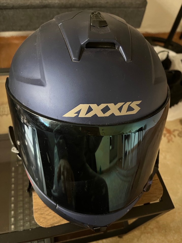 Axxis Draken Solid Matt Blue XXL ve Işıklı İnterkom - Görsel 4