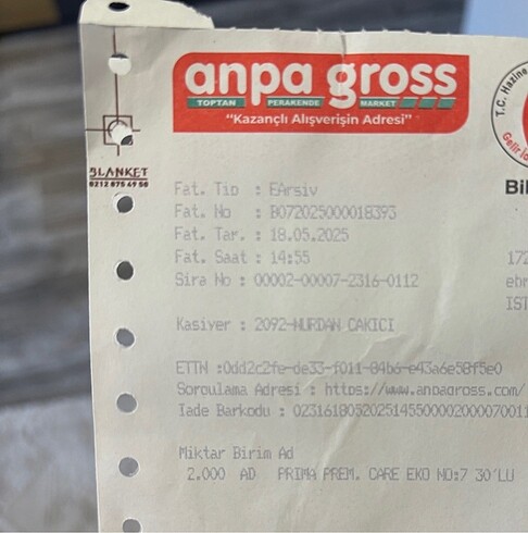 6 Beden: 16+ kg Beden Prima care 7 numara