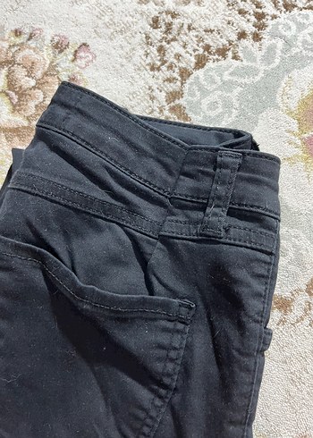 38 Beden siyah Renk Siyah Kadın Midi Denim Pantolon