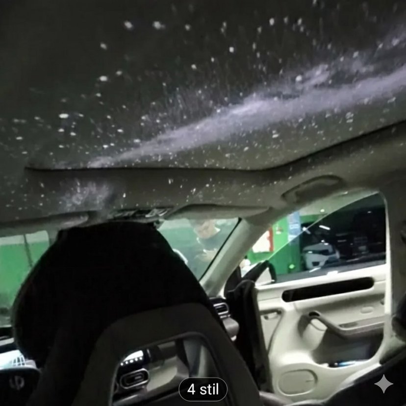 360° Dönerli Siyah  USB'li mini Galaxy projeksiyon - Görsel 2