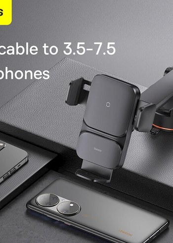 Baseus marka Kablosuz Şarjlı dokunmatik Telefon Tutucu - Görsel 6