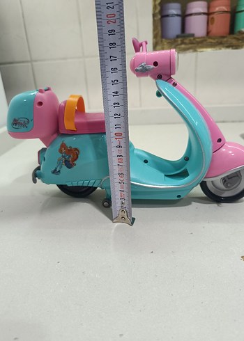 Barbie pilli ışık ve müzikli Pembe Oyuncak Scooter - Görsel 7