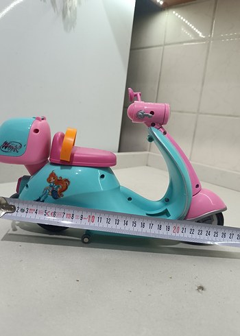 Barbie pilli ışık ve müzikli Pembe Oyuncak Scooter - Görsel 8