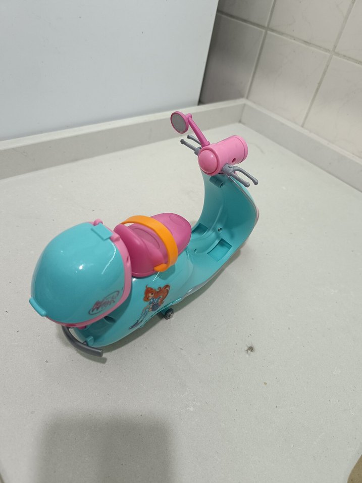 Barbie pilli ışık ve müzikli Pembe Oyuncak Scooter - Görsel 5