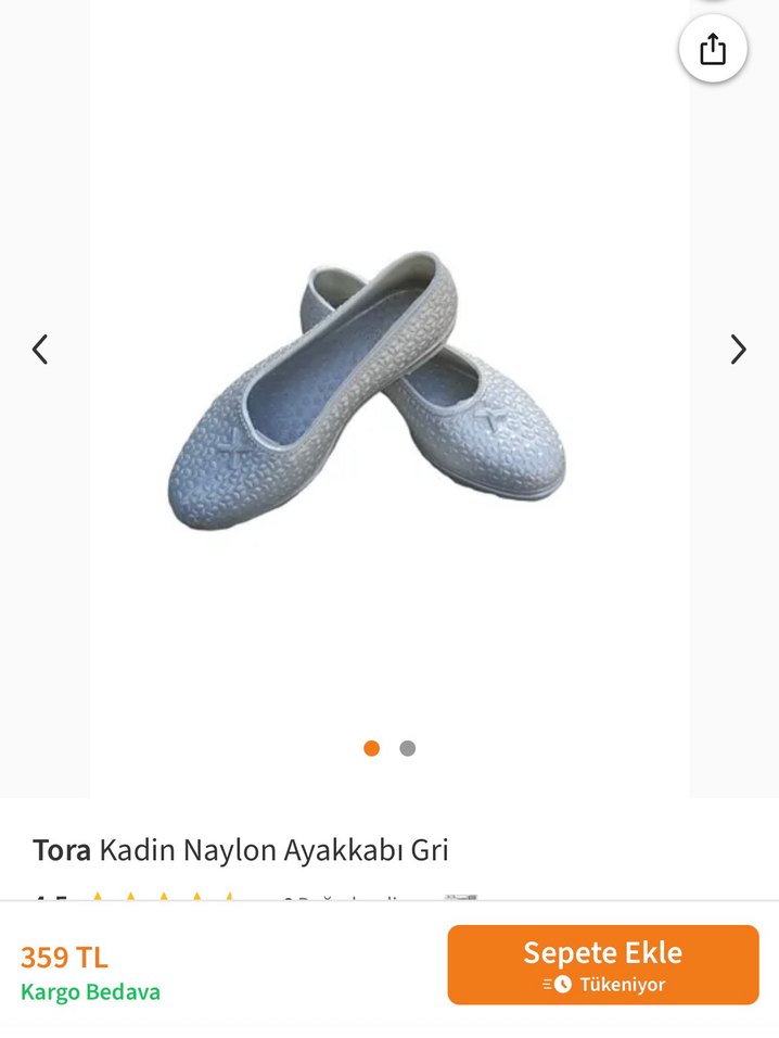 Gri Kadın Naylon Plaj/Bahçe Ayakkabısı - Görsel 2