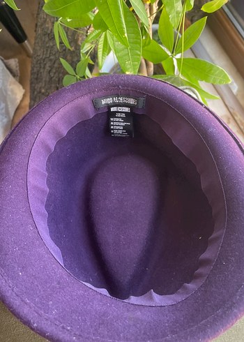 Mudo Koyu Mor Yün Kadın Fötr Şapka - Görsel 4