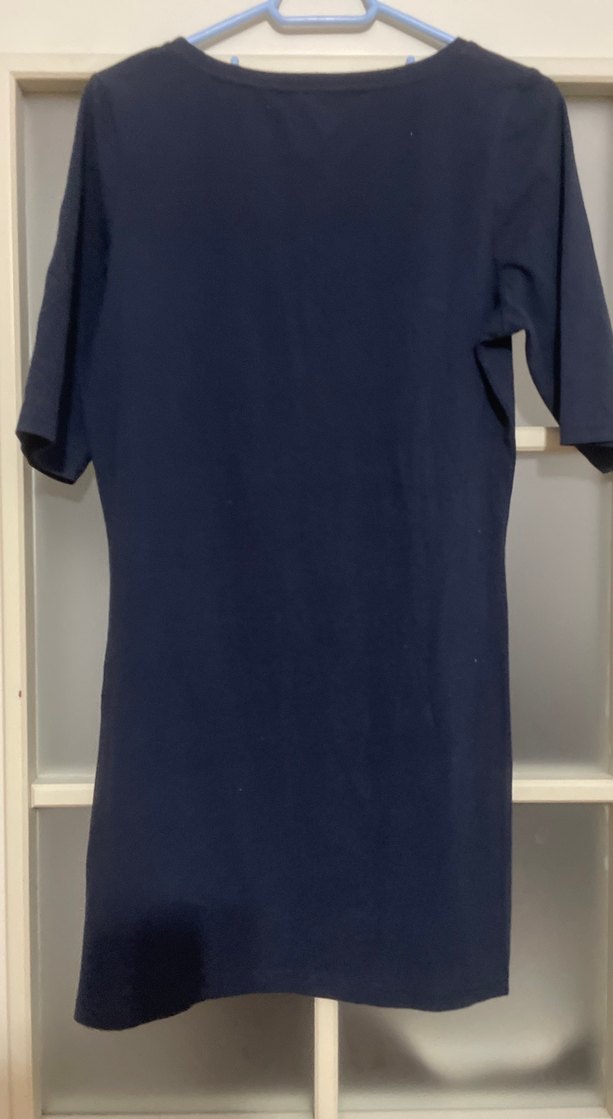 Lacivert Diz Ustu Yaz Elbisesi - Görsel 2