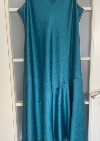 46 Beden yeşil Renk Marks&Spencer Autograph Uzun Askılı Kokteyl Elbisesi