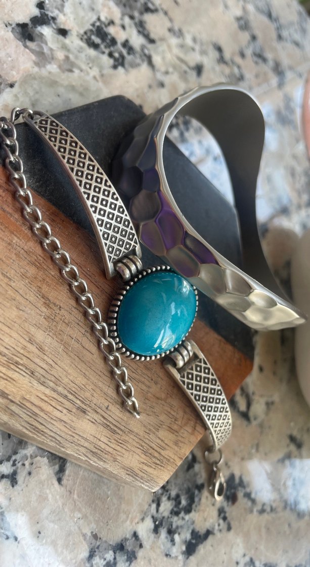 İznik Turkuaz Taşlı Bileklik - Görsel 4