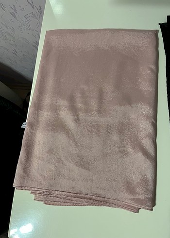 Pembe Uzun Kollu İnci Detaylı Drapeli Abiye Elbise - Görsel 4